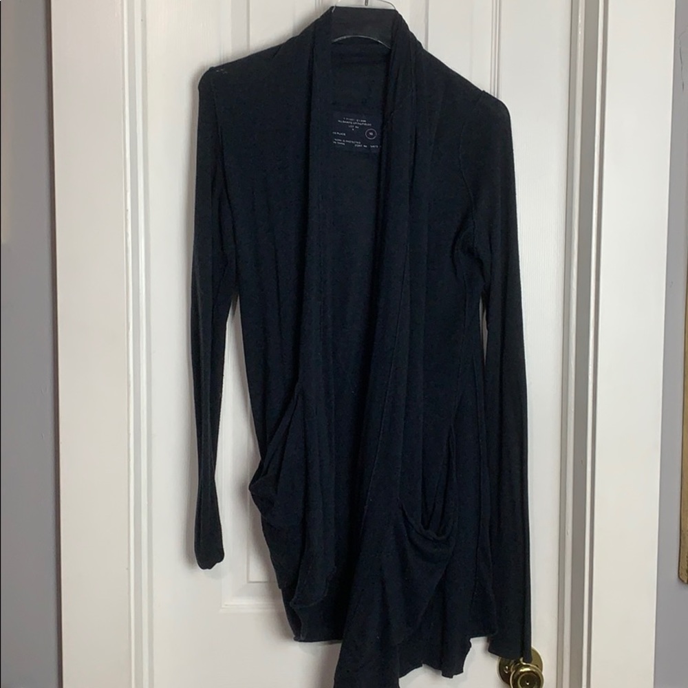 All Saints cerulean asymmetrical wrap sweater 10 L - Picture 1 of 6